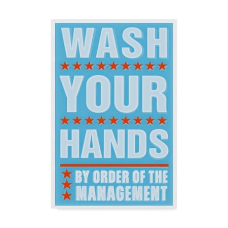 John W. Golden 'Wash Your Hands' Canvas Art,16x24